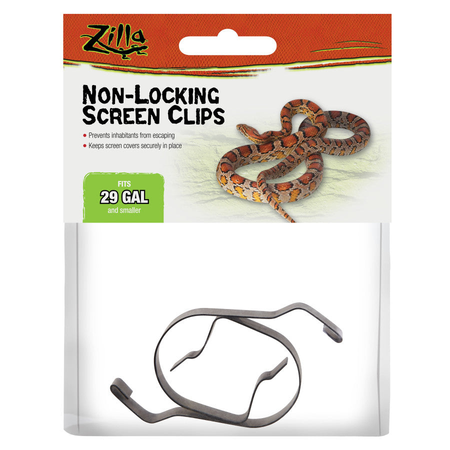 Zilla Non-Locking Screen Clips (Small <29 Gallon)