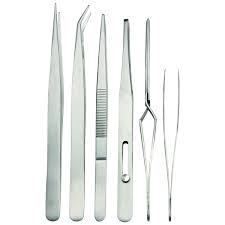 6pc. stainless steel tweezers set