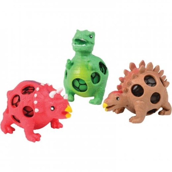 Squeeze Mesh Ball Dino - 3 Colors, Assorted