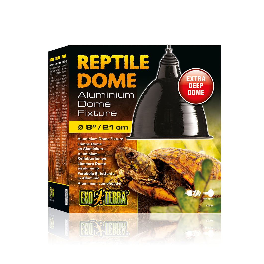 Exo Terra Reptile Aluminum Dome Fixture, Large, 21 cm (8in)