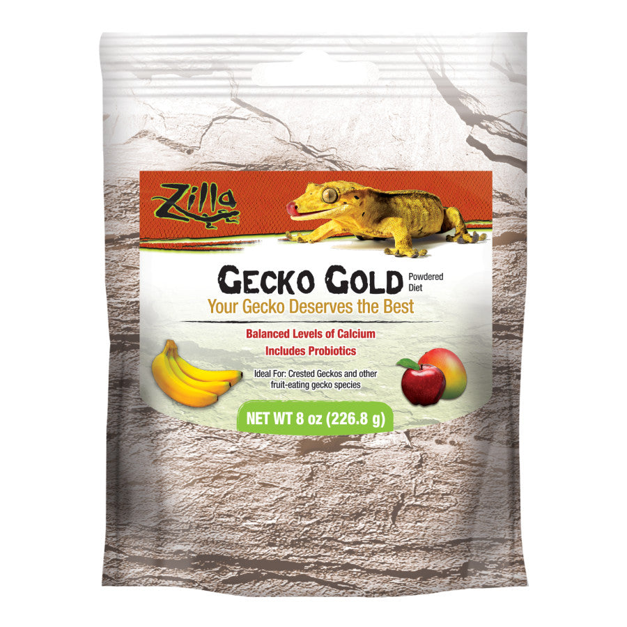 Zilla Gecko Gold Powdered Gecko Food Diet 1ea/8 oz